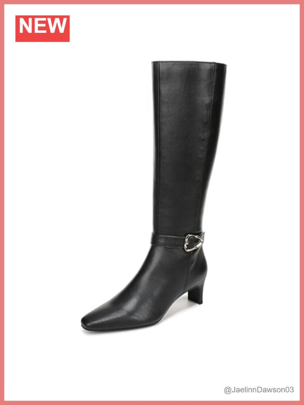 LifeStride Faris Zip Tall Boots Faux Leather Knee High Heeled Boots Women's 2in